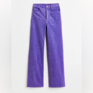 Purple High Waisted Corduroy Pants